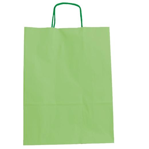 Fama Bolsa de Asa Retorcida Papel Verde Claro 15x8x21 cm Set de 25 (Set de 25) Fama Bolsa de Asa Retorcida Papel Verde Claro 15x8x21 cm Set de 25 (Set de 25)