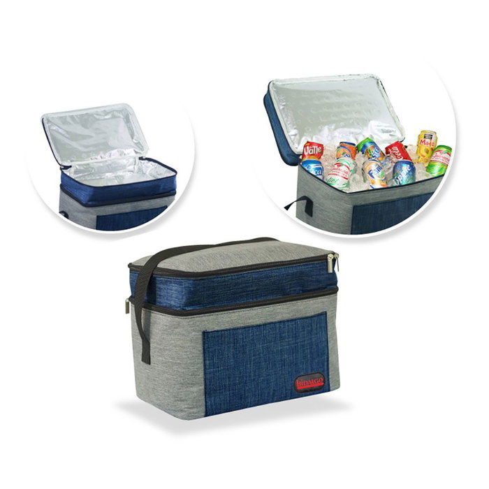 Hidalgo Nevera Isotérmica Bicolor 10 L Bolsillo Correa Ajustable