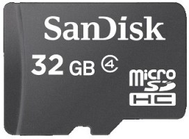 SanDisk Tarjeta MicroSDHC 32 GB Clase 4 Negro