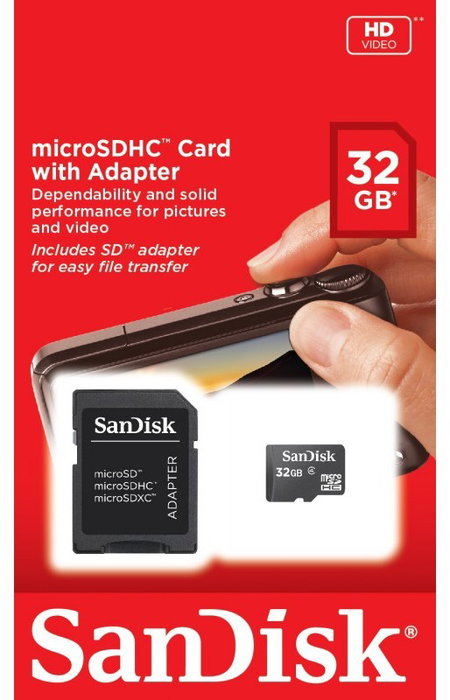 SanDisk Tarjeta MicroSDHC 32 GB Clase 4 Negro