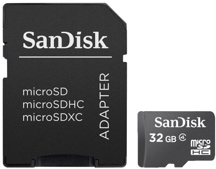 SanDisk Tarjeta MicroSDHC 32 GB Clase 4 Negro