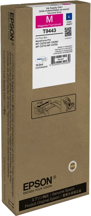 Epson T9443 Magenta Cartucho de tinta C13T944340 para serie WF-C5xxx.