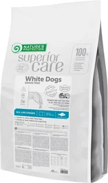 Nature's Protection Alimento Seco para Perros Adultos Sin Cereales con Pescado Blanco para Pelaje Blanco, 10 kg