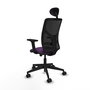 PIQUERAS Y CRESPO Silla de oficina Motilla con mecanismo Sincro/Traslack, Morado y Negro