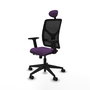PIQUERAS Y CRESPO Silla de oficina Motilla con mecanismo Sincro/Traslack, Morado y Negro