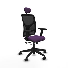 PIQUERAS Y CRESPO Silla de oficina Motilla con mecanismo Sincro/Traslack, Morado y Negro