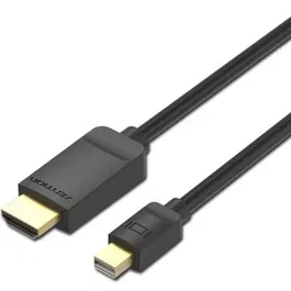 Vention HABBH Cable Mini DisplayPort Macho a HDMI Macho Negro 2m Chapado en Oro 1080P