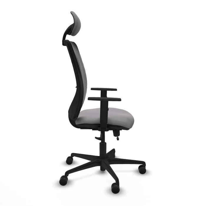 PIQUERAS Y CRESPO Silla de oficina Zulema con mecanismo Sincro/Traslack, Gris y Negro