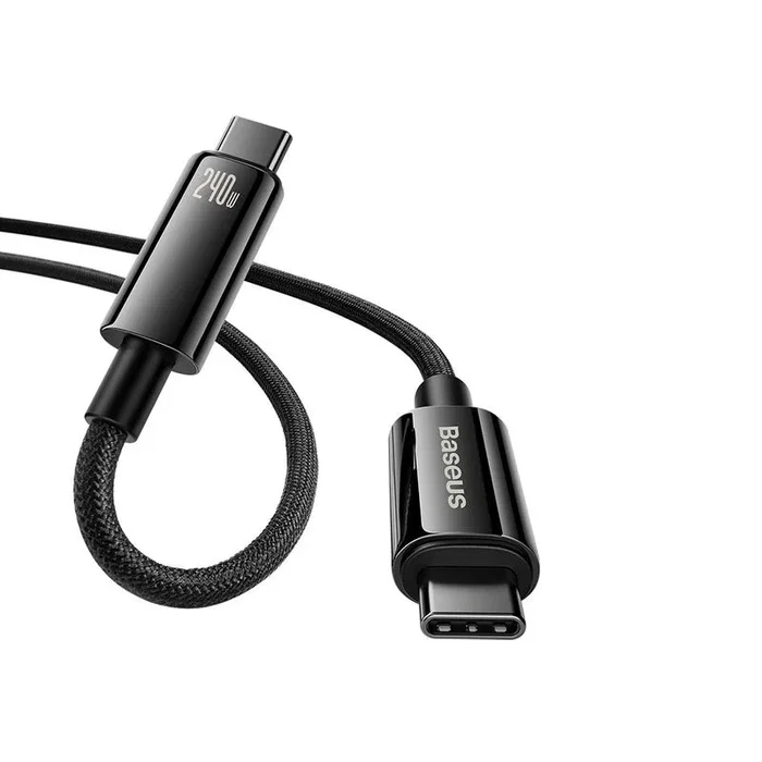 Baseus Cable USB-C a USB-C Tungsten Gold 1 m Negro