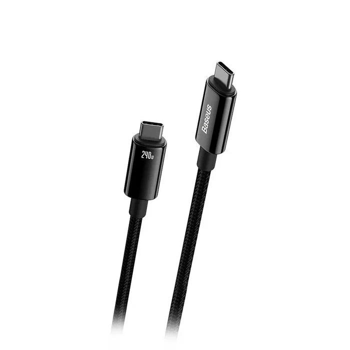 Baseus Cable USB-C a USB-C Tungsten Gold 1 m Negro