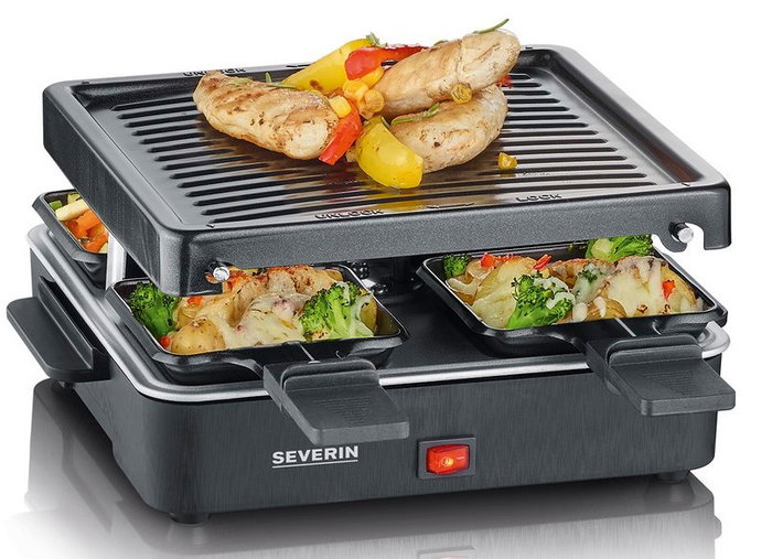 Severin RG 2370 Raclette con 4 sartenes, Negro Severin RG 2370 Raclette con 4 sartenes, Negro