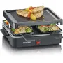 Severin Raclette Grill RG 2370 para 4 personas, compacto, ideal para hogares pequeños, superficie 21x21cm