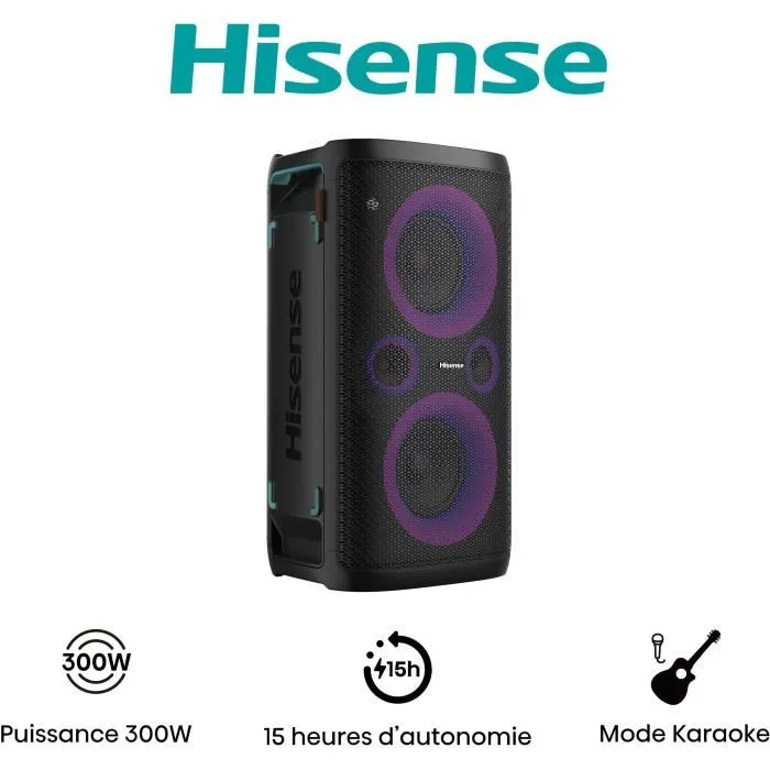 Hisense HIS6942351423142 Altavoz Portátil Bluetooth 300 W Máx.
