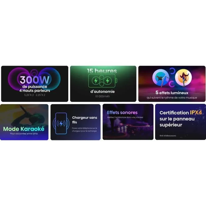 Hisense HIS6942351423142 Altavoz Portátil Bluetooth 300 W Máx.