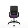 PIQUERAS Y CRESPO Silla de oficina Zulema con mecanismo Sincro, Morado y Negro