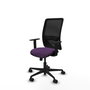 PIQUERAS Y CRESPO Silla de oficina Zulema con mecanismo Sincro, Morado y Negro