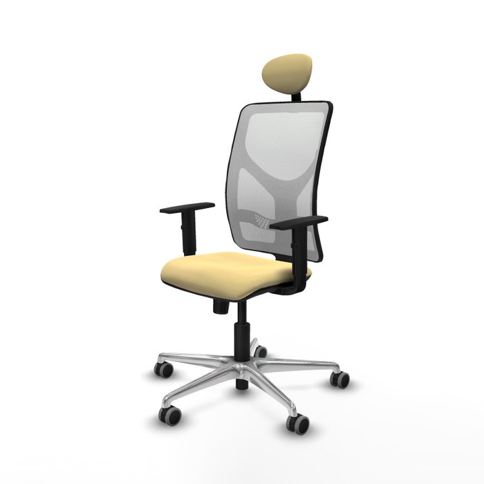 PIQUERAS Y CRESPO Silla de oficina Motilla con mecanismo Sincro, Crema y Blanco PIQUERAS Y CRESPO Silla de oficina Motilla con mecanismo Sincro, Crema y Blanco