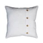 DKD Home Decor Cojín de Algodón y Poliéster con Botones de Coco, Crudo (Pack de 2)
