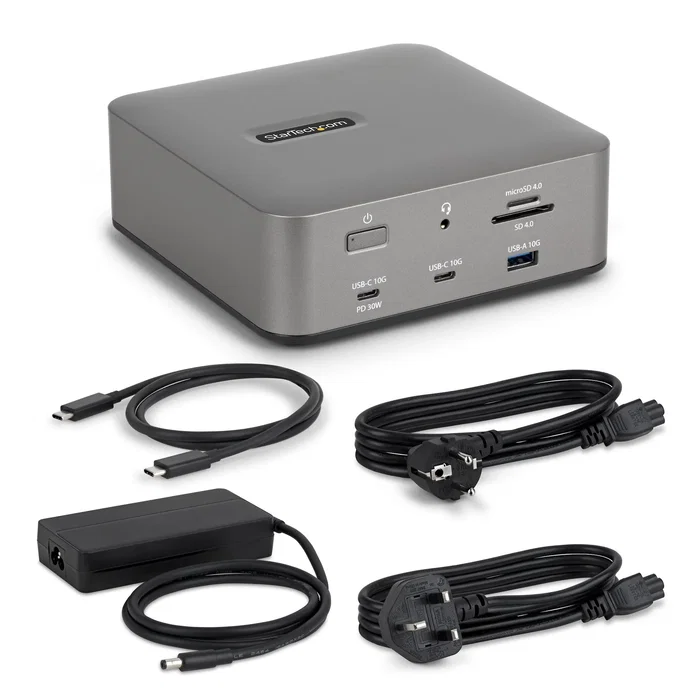 StarTech.com Docking Station Thunderbolt 5 Gris, 3 Pantallas 4K 144Hz, PD 140W StarTech.com Docking Station Thunderbolt 5 Gris, 3 Pantallas 4K 144Hz, PD 140W