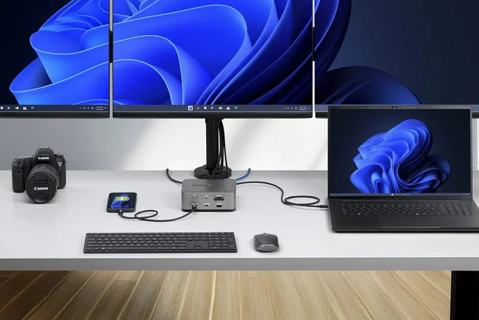 StarTech.com Docking Station Thunderbolt 5 Gris, 3 Pantallas 4K 144Hz, PD 140W StarTech.com Docking Station Thunderbolt 5 Gris, 3 Pantallas 4K 144Hz, PD 140W