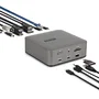 StarTech.com Docking Station Thunderbolt 5 Gris, 3 Pantallas 4K 144Hz, PD 140W