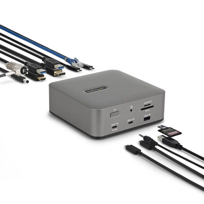 StarTech.com Docking Station Thunderbolt 5 Gris, 3 Pantallas 4K 144Hz, PD 140W StarTech.com Docking Station Thunderbolt 5 Gris, 3 Pantallas 4K 144Hz, PD 140W