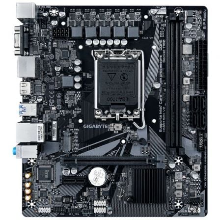 Gigabyte H610M S2H V2 Placa Base Intel LGA1700 Socket 1700 DDR5 Micro-ATX - Chipset H610, 4 salidas de video (DisplayPort, HDMI, D-Sub), PCIe 4.0