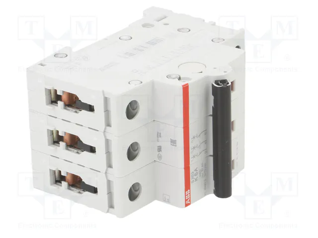 ABB S200 Interruptor magnetotérmico 3 polos 6A 6kA ABB S200 Interruptor magnetotérmico 3 polos 6A 6kA
