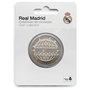 REAL MADRID Moneda Oficial 'El Mejor Equipo del Mundo' en Níquel Antiguo - Colección Zamak con Cápsula Acrílica y Caja - Artículo de Colección