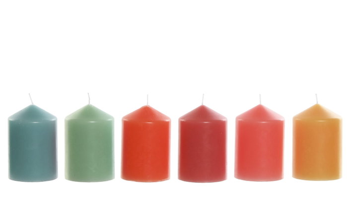 DKD Home Decor Vela Multicolor Cera Parafina 6.7 x 10 x 6.7 cm 45h (6 Unidades) DKD Home Decor Vela Multicolor Cera Parafina 6.7 x 10 x 6.7 cm 45h (6 Unidades)