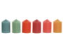 DKD Home Decor Vela Multicolor Cera Parafina 6.7 x 10 x 6.7 cm 45h (6 Unidades)