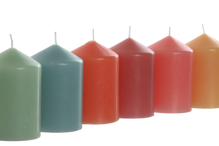DKD Home Decor Vela Multicolor Cera Parafina 6.7 x 10 x 6.7 cm 45h (6 Unidades) DKD Home Decor Vela Multicolor Cera Parafina 6.7 x 10 x 6.7 cm 45h (6 Unidades)