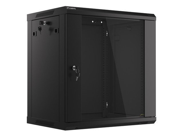 Lanberg Armario Mural Rack 19 pulgadas 12U Flat Pack V2 Negro