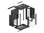 Lanberg Armario Mural Rack 19 pulgadas 12U Flat Pack V2 Negro