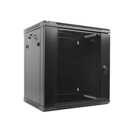 Lanberg Armario Rack de Pared 12U 600x450 Flat Pack V2 Negro