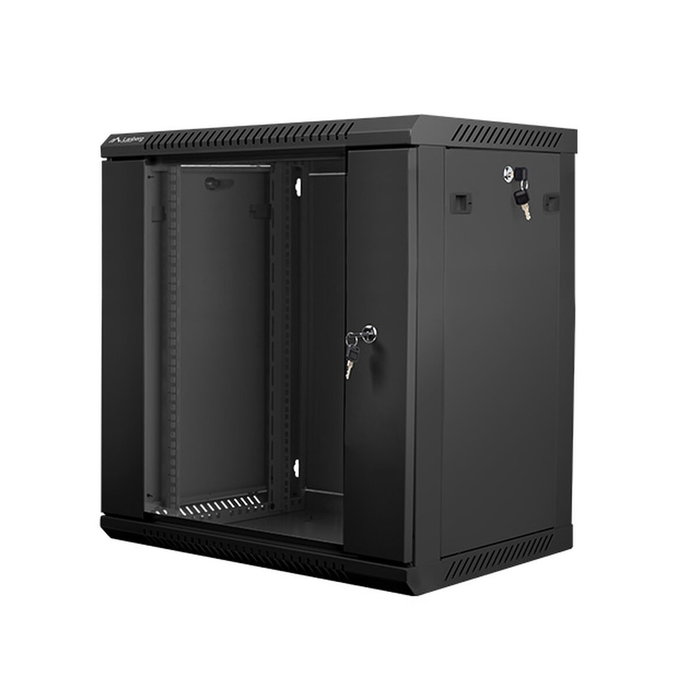 Lanberg Armario Rack 19 pulgadas 12U 600x450 Flat Pack V2 Negro