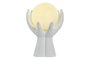 DKD Home Decor Decoración Luminosa LED Resina Mano Blanco