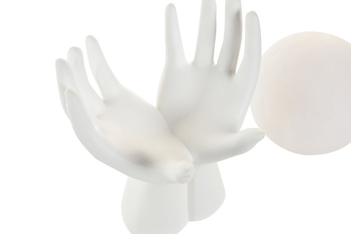DKD Home Decor Decoración Luminosa LED Resina Mano Blanco