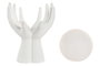 DKD Home Decor Decoración Luminosa LED Resina Mano Blanco