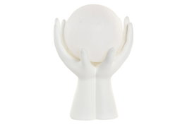 DKD Home Decor Decoración Luminosa LED Resina Mano Blanco