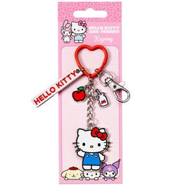THE CARAT SHOP Llavero Hello Kitty de Aleación de Zinc con Clip y Anilla Corazón