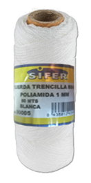 Cuerda Trenzilla 8840 Poliamida/Nylon Blanca 1mm x 50m