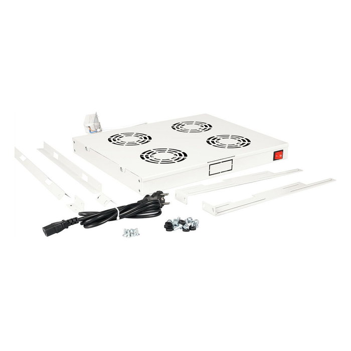 ROLINE Unidad de ventilación de 48,26 cm para 19 pulgadas con 4 ventiladores y termostato, gris ROLINE Unidad de ventilación de 48,26 cm para 19 pulgadas con 4 ventiladores y termostato, gris