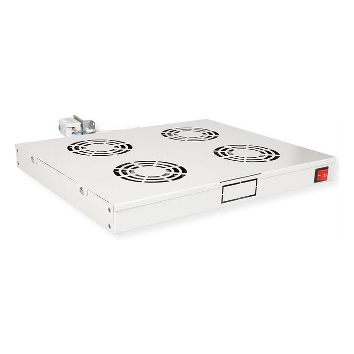 ROLINE Unidad de ventilación de 48,26 cm para 19 pulgadas con 4 ventiladores y termostato, gris ROLINE Unidad de ventilación de 48,26 cm para 19 pulgadas con 4 ventiladores y termostato, gris
