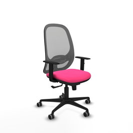 PIQUERAS Y CRESPO Silla de oficina Cilanco con mecanismo Sincro Rosa y Gris