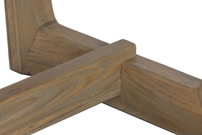 DKD Home Decor Mesa Comedor Balines Decape Gris Teca Maciza 240 x 100 x 76 cm