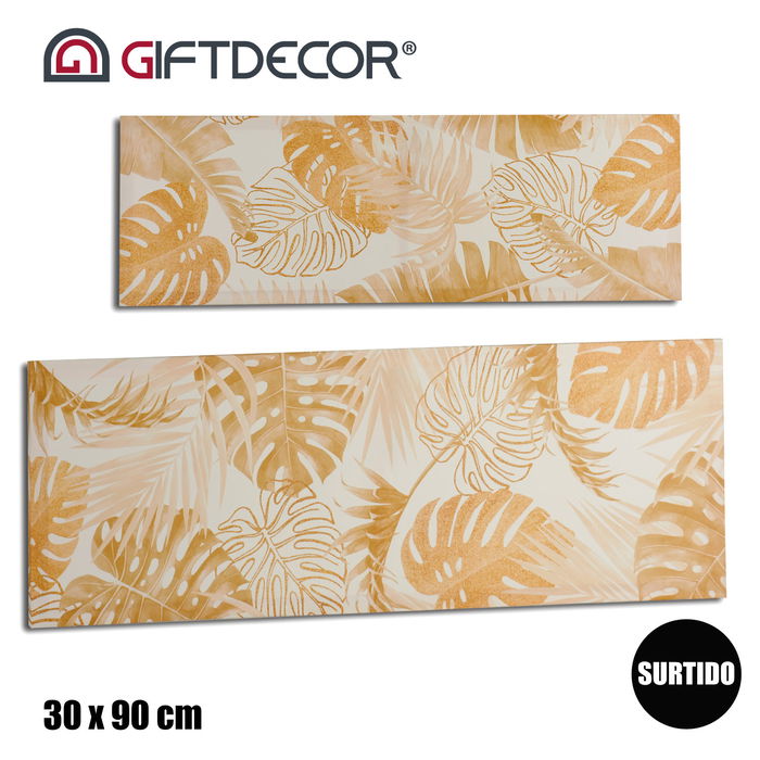 Giftdecor Lienzo 30 x 90 cm Hoja Natural Surtidos (Set de 12)