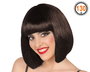 Peluca Castaña Lisa Corta Con Flequillo