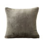 DKD Home Decor Cojín de Franela y Borreguito Gris Claro 45x45 cm