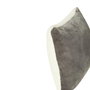 DKD Home Decor Cojín de Franela y Borreguito Gris Claro 45x45 cm